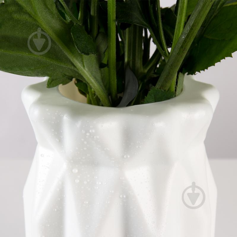 Ваза пластиковая MVM DH-FLOWERS-01 WHITE 18 см DH-FLOWERS-01 WHITE - фото 4