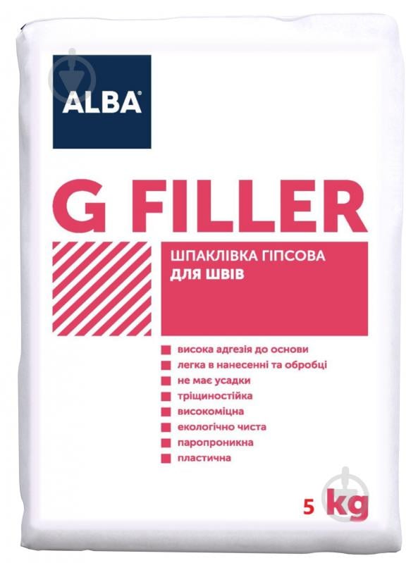 Шпаклевка ALBA гипсовая для швов "G FILLER" 5 кг - фото 1