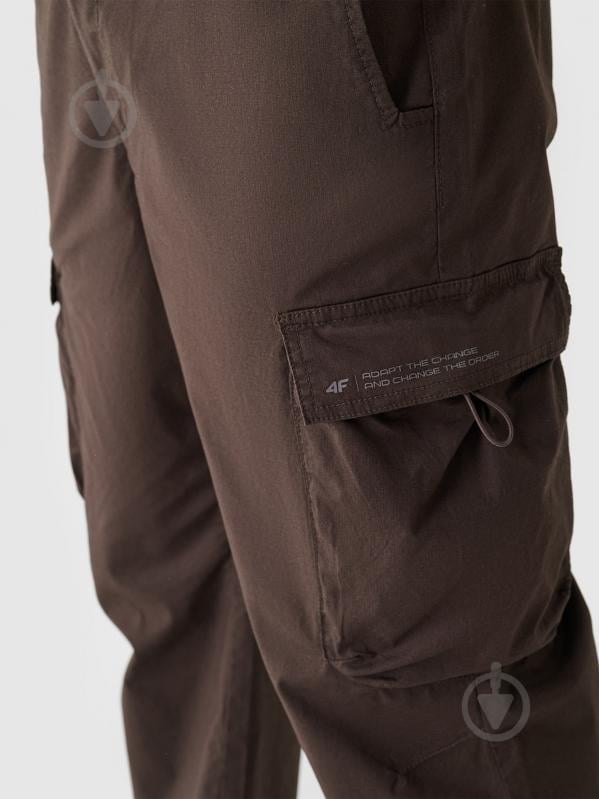 Штани 4F TROUSERS CAS M0842 4FWAW24TTROM0842-80S р. L коричневий - фото 7