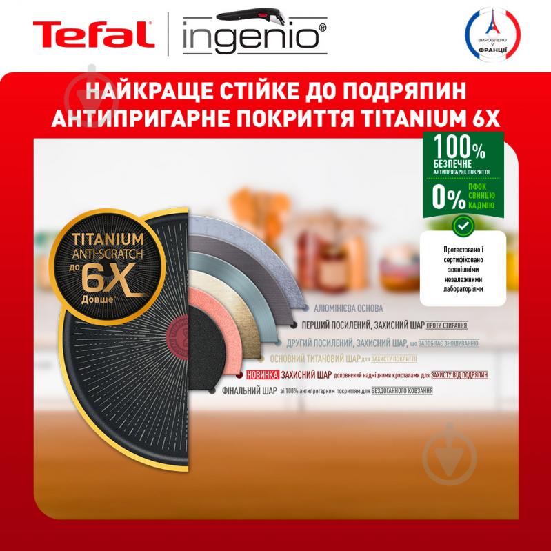 Набір посуду Набір посуду Tefal Ingenio Eco Resist 13 предметів L3979153 Tefal - фото 9