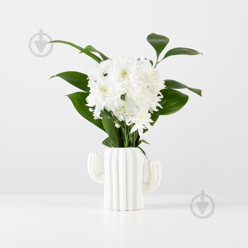 Ваза пластиковая MVM DH-FLOWERS-02 WHITE 11 см DH-FLOWERS-02 WHITE - фото 2