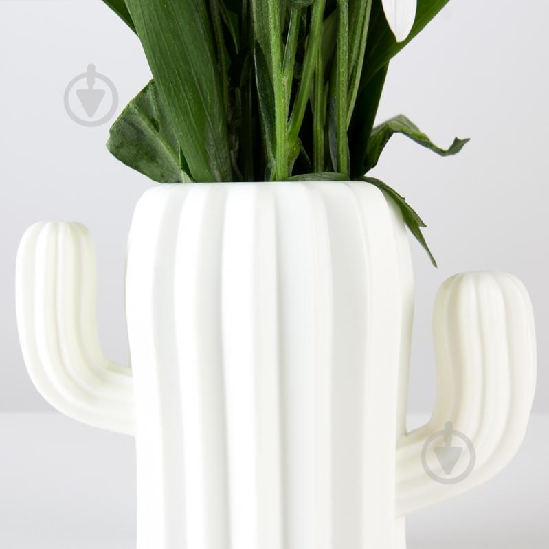 Ваза пластиковая MVM DH-FLOWERS-02 WHITE 11 см DH-FLOWERS-02 WHITE - фото 3