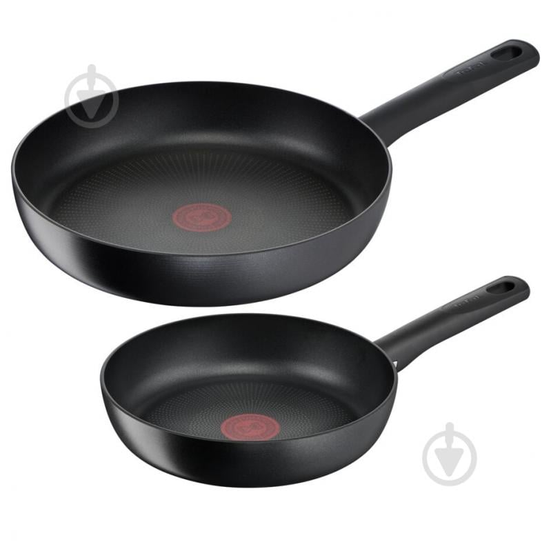 Набір сковорід Hard Titanium PRO 22 та 28 см G3019022 Tefal - фото 1