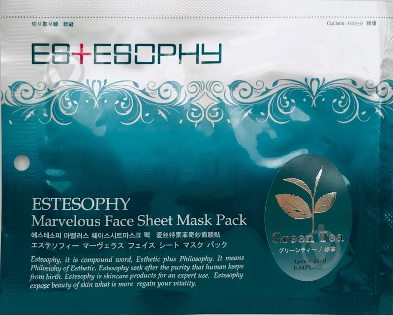 Маска тканинна для обличчя Sarangsae Estesophy Marvelous Sheet Green Tea 25 мл - фото 1