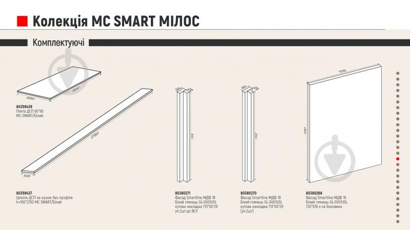 Тумба нижня МС Смарт Мілос 600х820х525 мм білий глянець/білий LuxeForm - фото 5