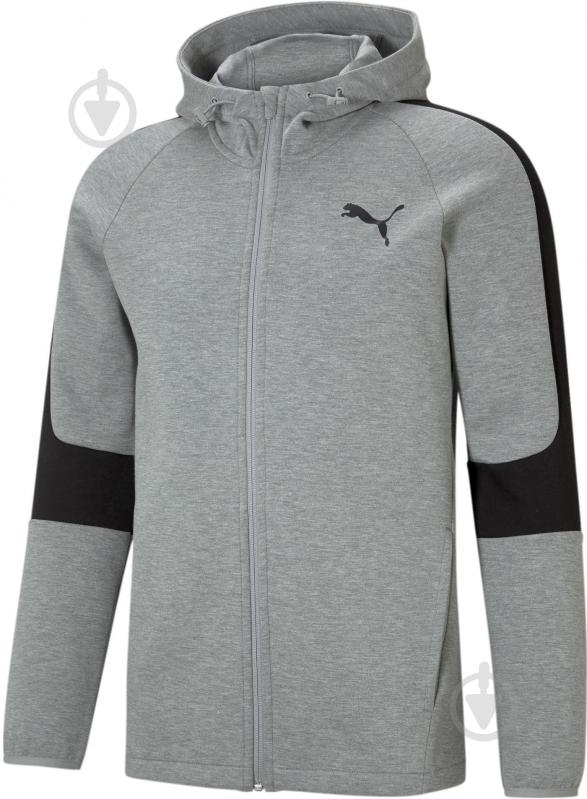 Джемпер Puma EVOSTRIPE Core FZ Hoodie 58581203 р. S сірий - фото 4