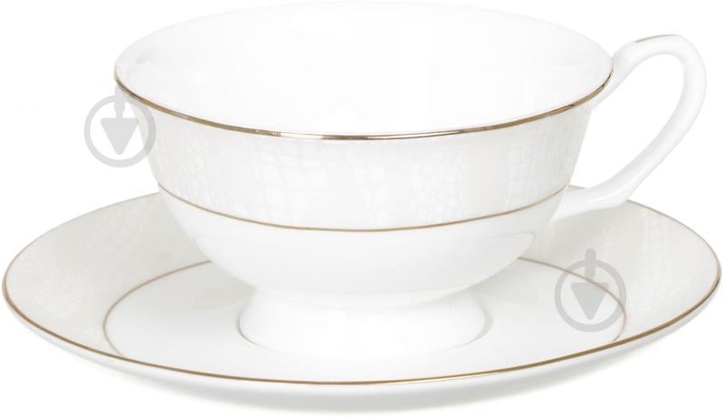 Чашка с блюдцем Fiora Leather 220 мл - фото 1