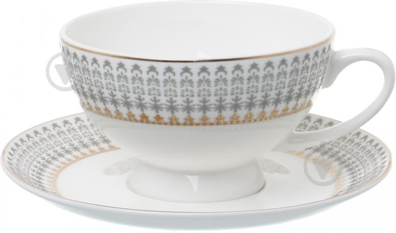 Чашка з блюдцем Fiora Luxe 250 мл - фото 1