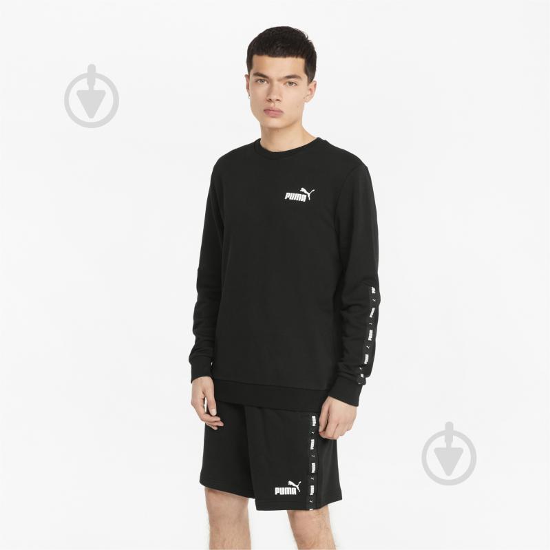 Свитшот Puma ESS+ Tape Crew 84738401 р. 2XL черный - фото 1