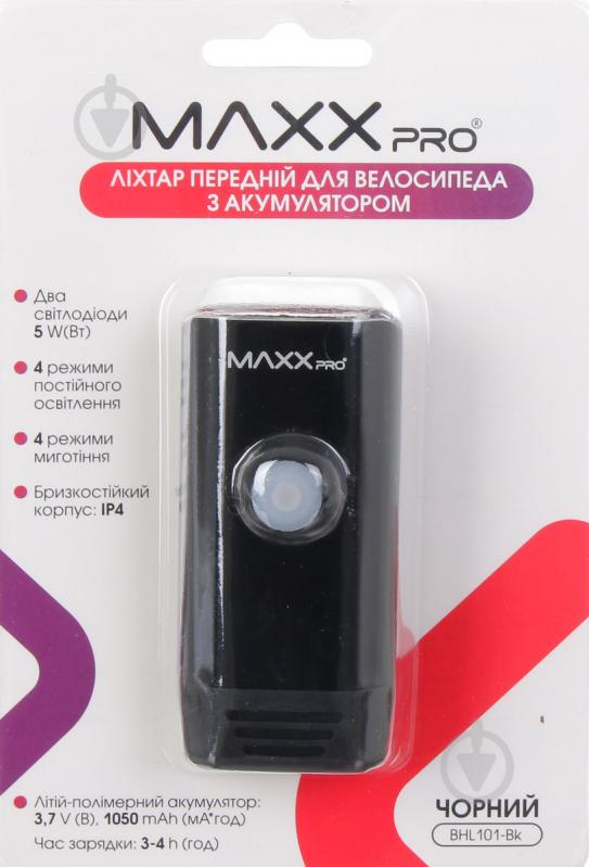 Ліхтар велосипедний MaxxPro BHL101-Bk - фото 5