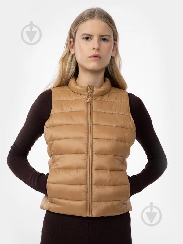 Жилет 4F DOWN JACKET F069 4FAW22TDJAF069-74S р.XS коричневый - фото 1