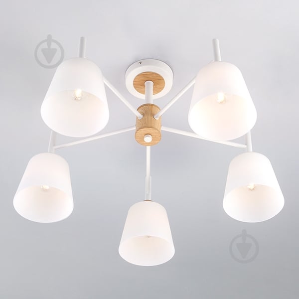 Люстра потолочная Strotskis Fresco 5x60 Вт E27 белый 70085/5 - фото 2