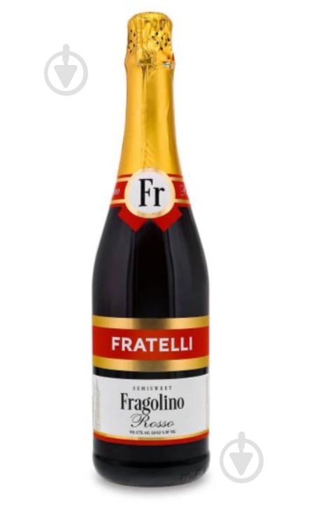 Напиток алкогольный FRATELLI полусладкий красный фраголино россо 0,75 л - фото 1