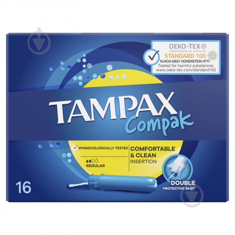 Тампоны Tampax Compak Regular с апликатором 16 шт. - фото 2