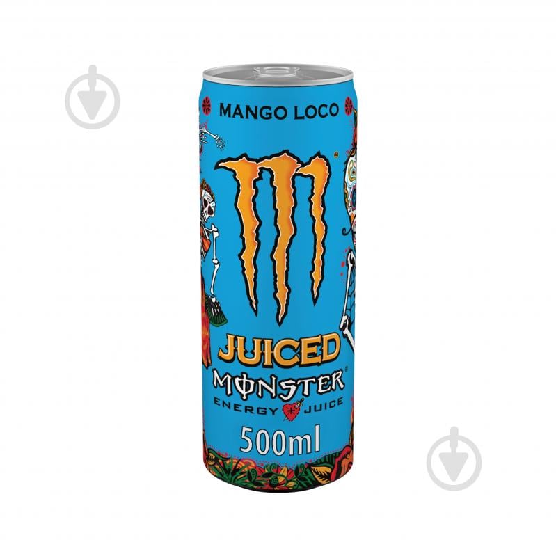 Энергетический напиток Monster Energy безалкогольный сильногазированный Mango Loco Juiced 0,5 л - фото 1