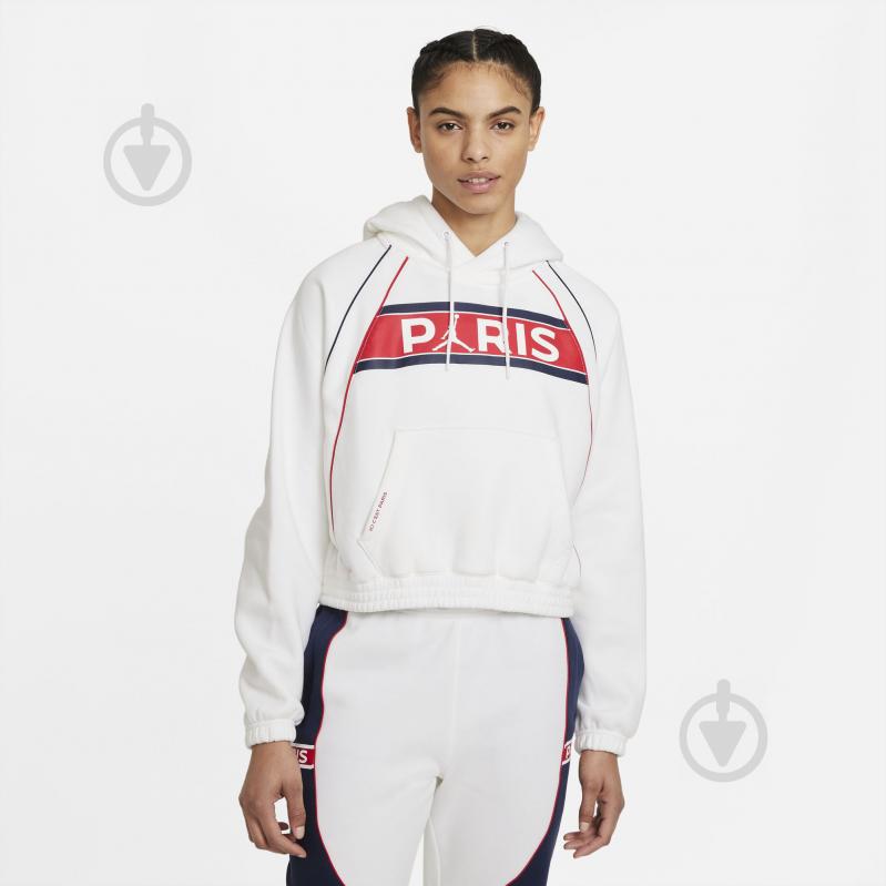 Джемпер Jordan W J PSG FLEECE HOODIE PO DC0461-100 р. S біло-синій - фото 1