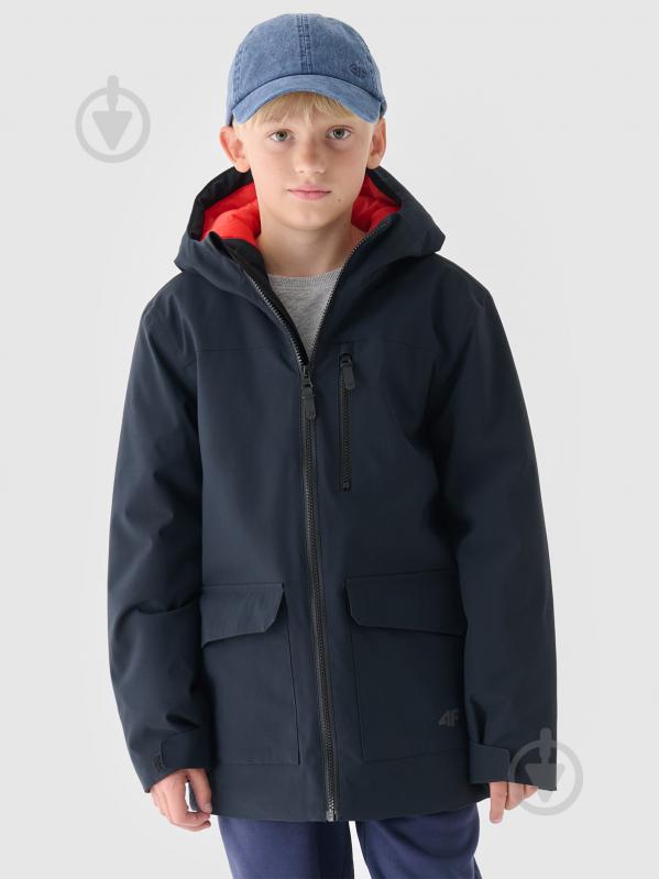 Куртка для хлопчиків зимова 4F JACKET M157 4FJWAW24TJACM157-20S р.140 чорна - фото 2