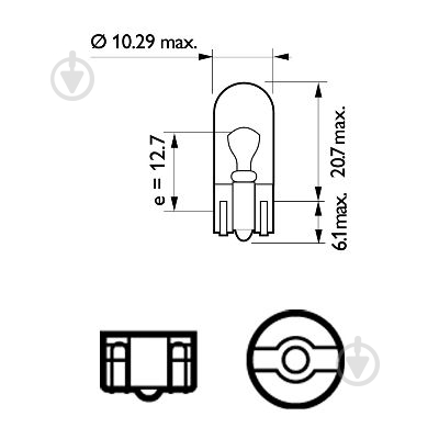 Автолампа накаливания Philips Vision W5W 5 Вт 1 шт. (PS12961CP) - фото 3