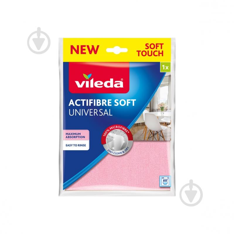 Серветка Vileda Actifibre Soft 27x32 см 1 шт./уп. - фото 1