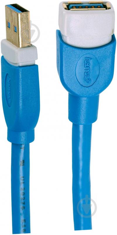 Кабель Hama USB Am – USB Af 1.8 м синій (39674) - фото 1