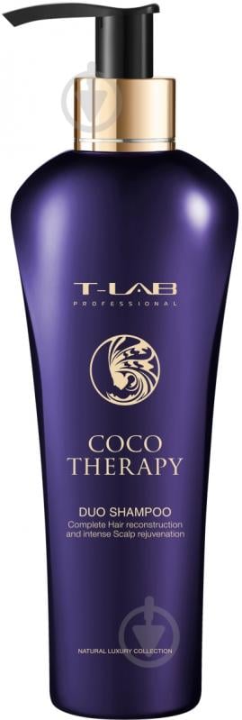 Шампунь T-LAB Professional Coco Therapy Duo для бездоганного відновлення та віталізації волосся 300 мл - фото 1 Шампунь T-LAB Professional Coco Therapy Duo для бездоганного відновлення та віталізації волосся 300 мл - фото 1