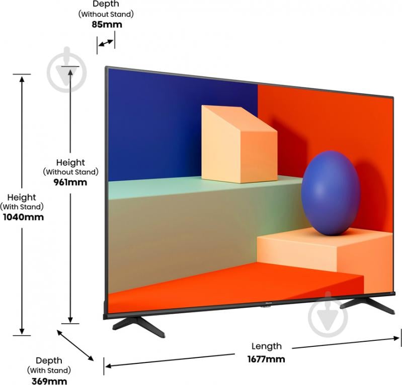 Телевізор Hisense 75A6K - фото 5