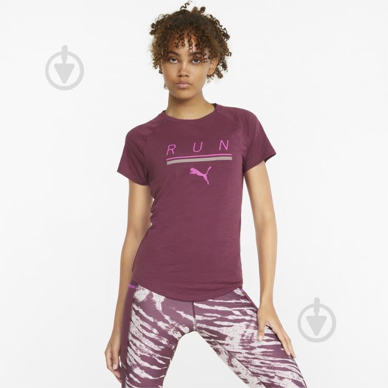 Футболка Puma RUN 5K LOGO SS TEE W 52138812 р.L червоний - фото 1