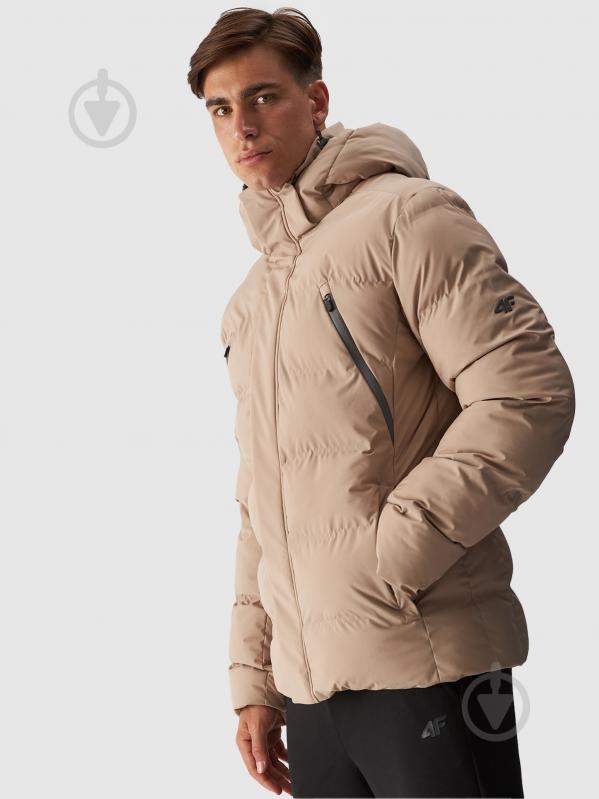 Пуховик чоловічий зимовий 4F DOWN JACKET M512 4FWAW24TDJAM512-83S р.L бежевий - фото 3