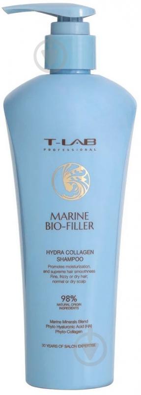 Шампунь T-LAB Professional Marine Bio Filler для волосся з гідролізованим колагеном 300 мл - фото 1