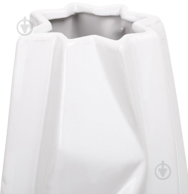Ваза керамическая Luna Crystal 13х13х30 см 30 см белая PS31481 - фото 2