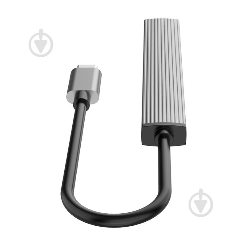 USB-хаб Orico USB-A - USB3.0, 2xUSB2.0, TF (AH-A12F-GY-BP) - фото 3