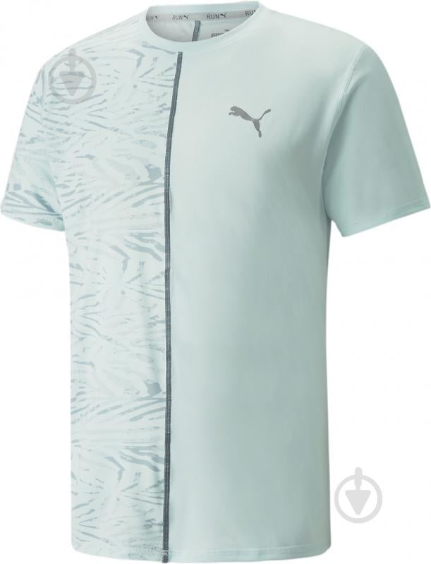 Футболка Puma RUN Graphic SS Tee M 52140220 р.2XL блакитний - фото 4