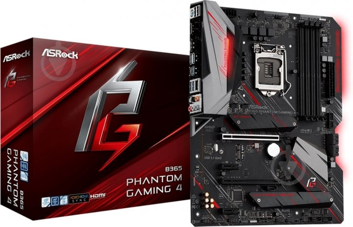 Материнська плата ASRock B365 Phantom Gaming 4 (Socket 1151, Intel B365, ATX) - фото 5 Материнська плата ASRock B365 Phantom Gaming 4 (Socket 1151, Intel B365, ATX) - фото 5