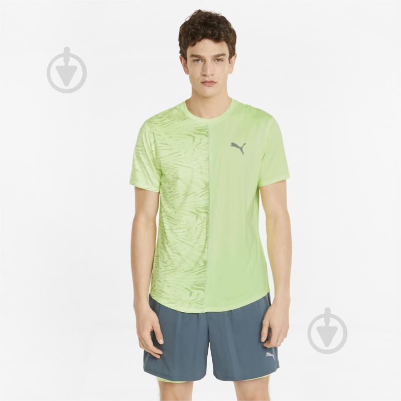 Футболка Puma RUN Graphic SS Tee M 52140237 р.M жовтий - фото 1