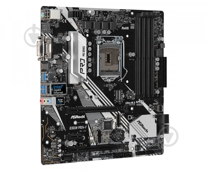 Материнская плата ASRock B365M PRO4-F (Socket 1151, Intel B365, mirco ATX) - фото 2