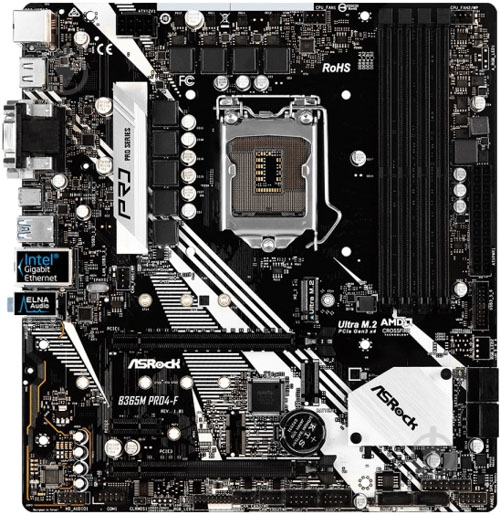 Материнская плата ASRock B365M PRO4-F (Socket 1151, Intel B365, mirco ATX) - фото 1