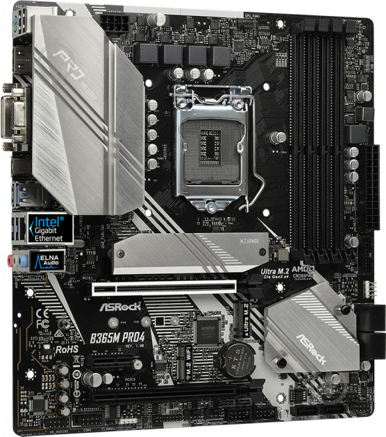 Материнская плата ASRock B365M PRO4 (Socket 1151, Intel B365, mirco ATX) - фото 2