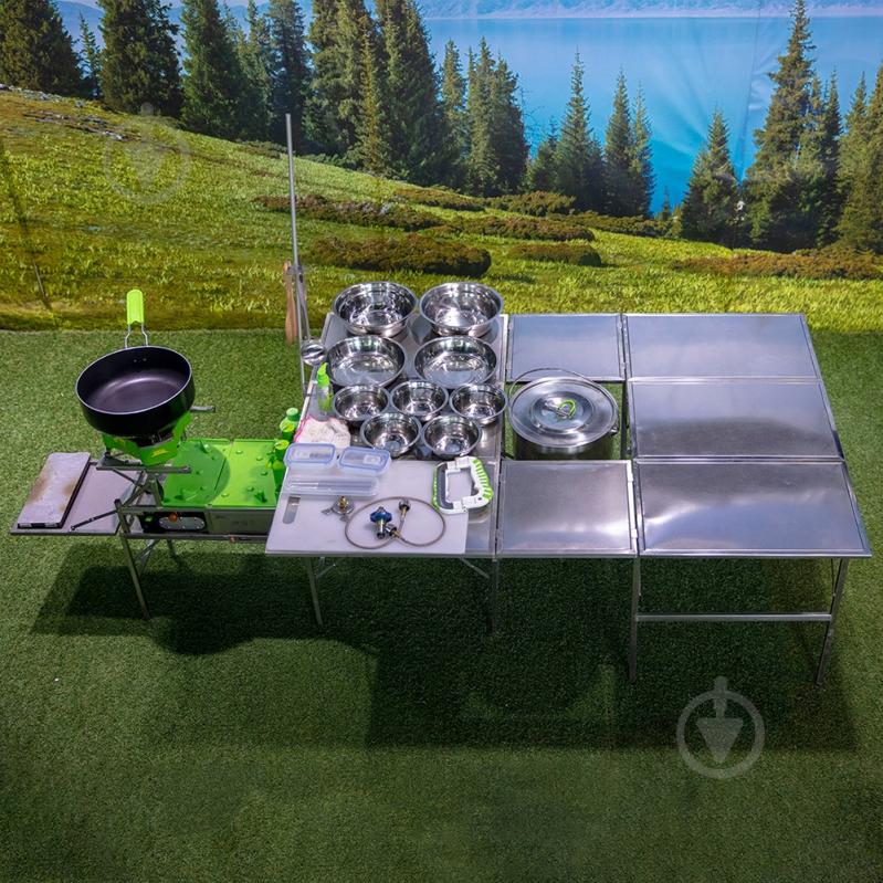 Набір посуду BRS ø448 мм 839 мм Кемпінгова портативна кухня із столом BRS-96 - фото 10