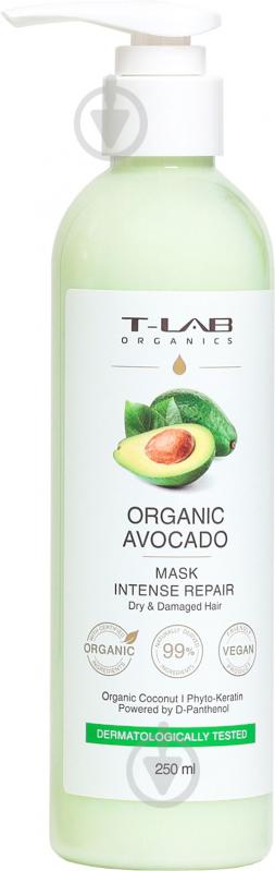 Маска-кондиціонер T-LAB Professional Organic Avocado для інтенсивного відновлення волосся 250 мл - фото 1 Маска-кондиціонер T-LAB Professional Organic Avocado для інтенсивного відновлення волосся 250 мл - фото 1