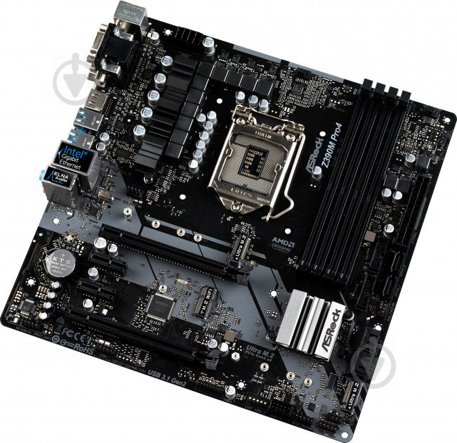 Материнская плата ASRock Z390M PRO4 (Socket 1151, Intel Z390, mirco ATX) - фото 3