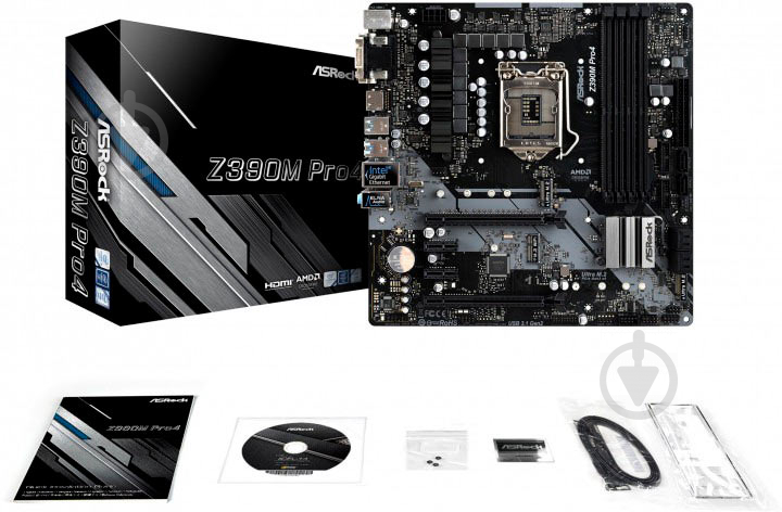 Материнская плата ASRock Z390M PRO4 (Socket 1151, Intel Z390, mirco ATX) - фото 5