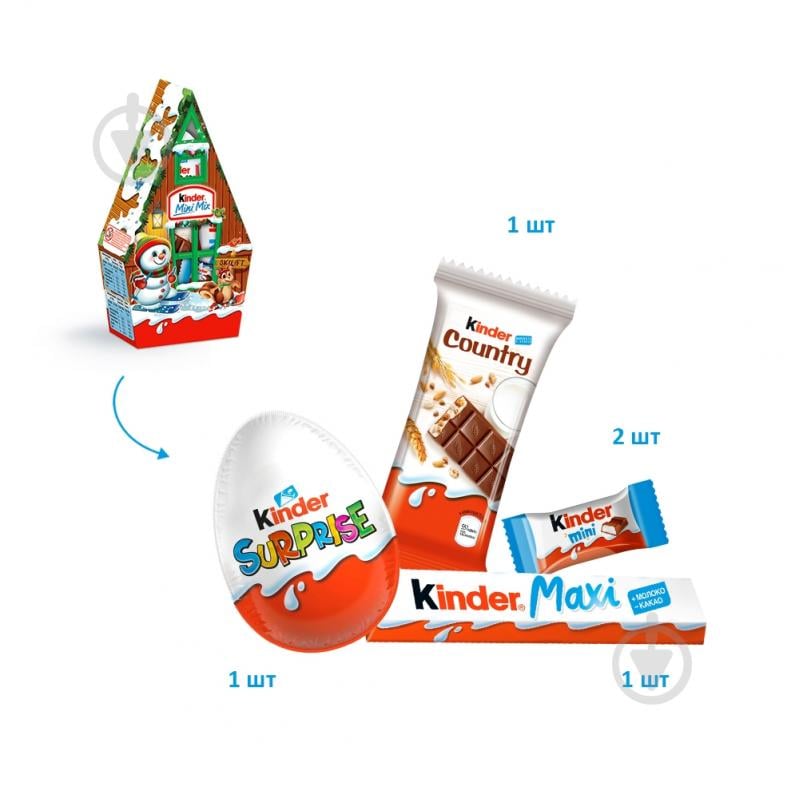 Цукерки Kinder Mini Mix Будинок 76 г - фото 3