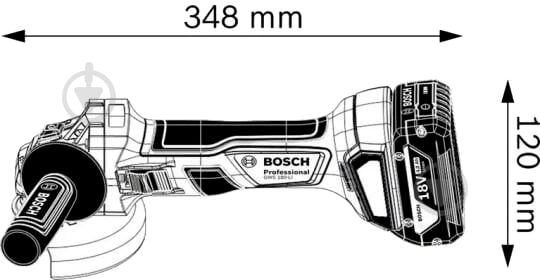 Болгарка (кутова шліфмашина) Bosch Professional GWS 180-LI 1 х GBA 18V 06019H9025 - фото 9