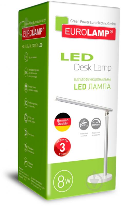 Настільна лампа офісна Eurolamp dimmable 8 Вт срібний LED-TLD-8W - фото 2