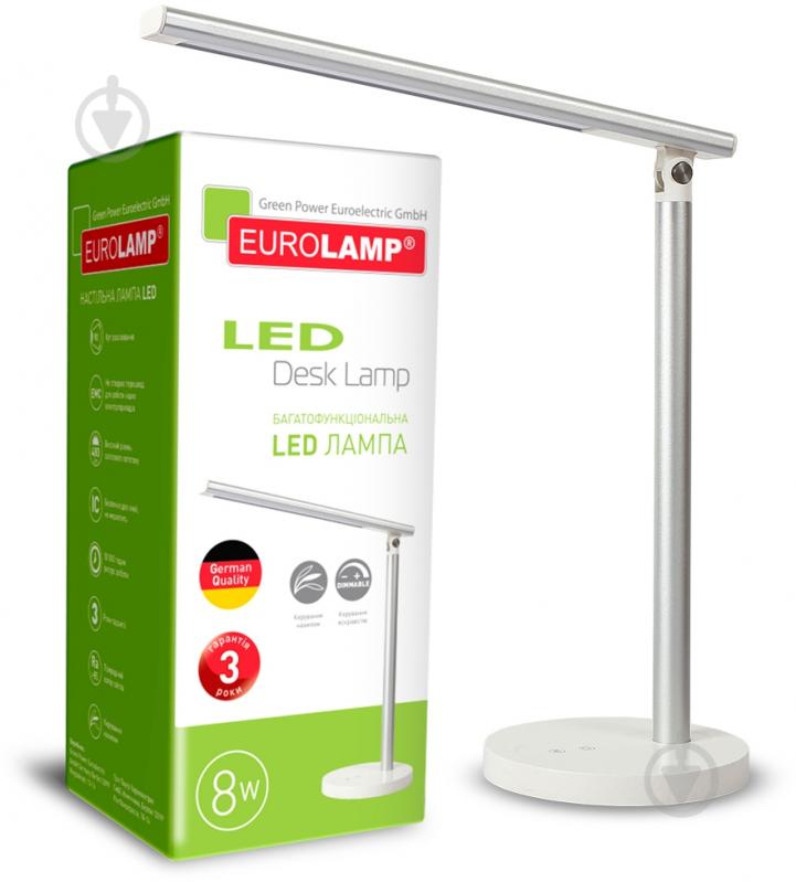 Настільна лампа офісна Eurolamp dimmable 8 Вт срібний LED-TLD-8W - фото 3