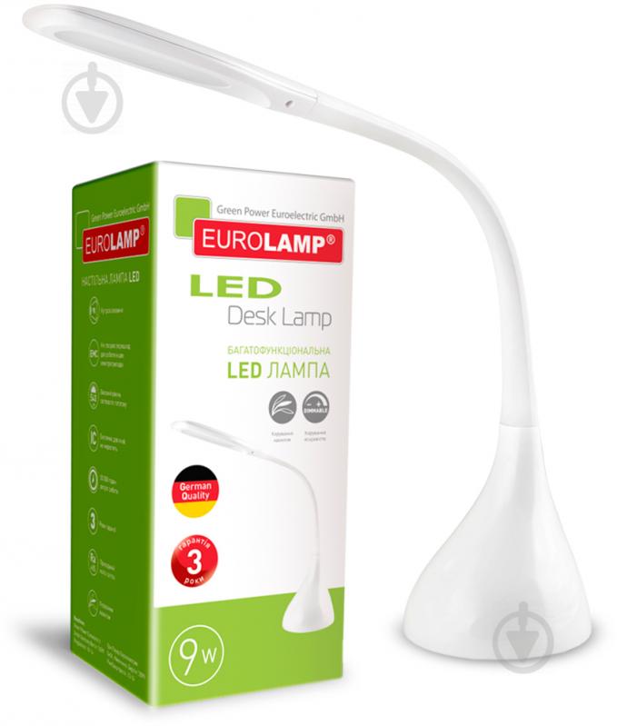 Настільна лампа офісна Eurolamp dimmable 9 Вт білий LED-DEL15 - фото 2