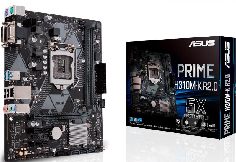 Материнская плата Asus PRIME H310M-K R2.0 (Socket 1151, Intel H310, mirco ATX) - фото 5