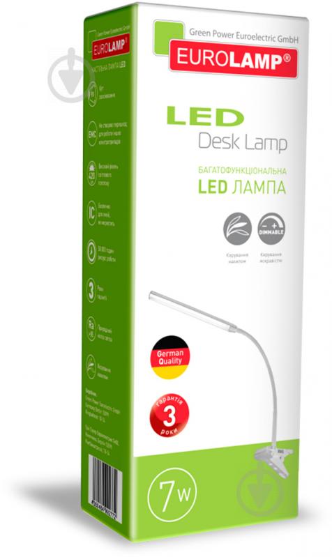 Настольная лампа офисная Eurolamp dimmable 7 Вт белый LED-TLP-7W - фото 3