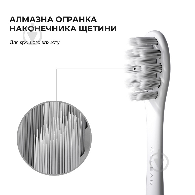 Змінні насадки для зубної щітки Oclean P1S1 Toothbrush Head Sky Blue 2 шт - фото 7