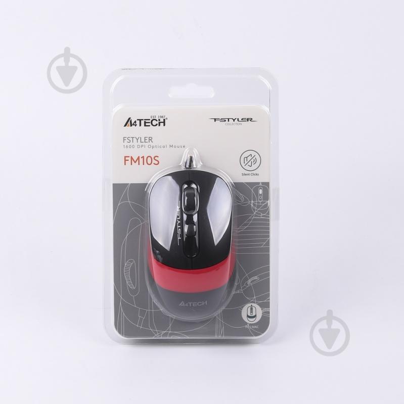 Мишка A4Tech безшумна Fstyler FM10S (Red) - фото 6
